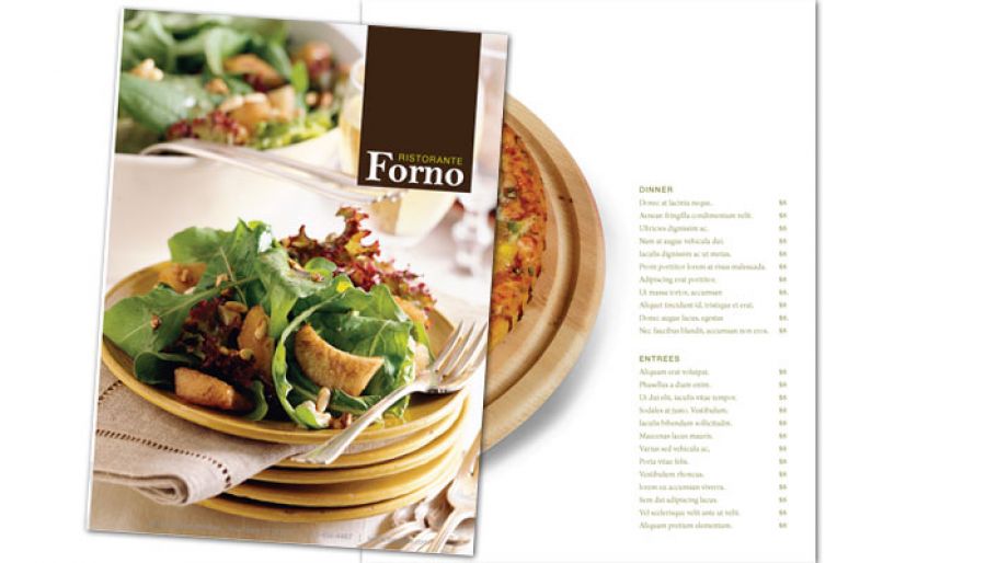 Italian Ristorante Half Fold Brochure Design Layout